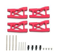 QOAKSDY RC Teile Compatibile con TRAX4 per LaTx per Teton per Desert per Prerunner per SST 1/18 rc Cars Sostituisce La Parte Bracci di Sospensione Anteriori Posteriori da 4 Pezzi(Red)