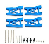 QOAKSDY RC Teile Compatibile con TRAX4 per LaTx per Teton per Desert per Prerunner per SST 1/18 rc Cars Sostituisce La Parte Bracci di Sospensione Anteriori Posteriori da 4 Pezzi(Blue)