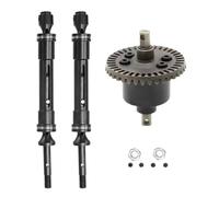 QOAKSDY RC Teile Compatibile con Traxxas per Slash 4x4 per Huanqi per Veicoli Fuoristrada di Breve Durata Aggiornamento Albero Motore per Gruppo Differenziale Ad Ingranaggi in Metallo(Rear)