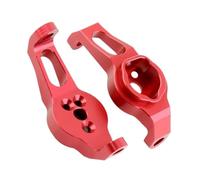 QOAKSDY RC Teile Compatibile con Traxxas TRX-4 1/10 RC Crawler Car Upgrade Parts Accessori 2 Pezzi in Lega di Alluminio Anteriore ASSE Caster Blocco C-Hub Carrier(Red)