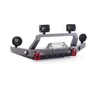 QOAKSDY RC Teile Compatibile con TRX4 1/10 RC Crawler Car Kit Smontato 82024-4 Parte di Aggiornamento Paraurti Anteriore in Metallo con Base per Verricello Leggero(Gray)