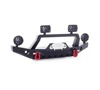 QOAKSDY RC Teile Compatibile con TRX4 1/10 RC Crawler Car Kit Smontato 82024-4 Parte di Aggiornamento Paraurti Anteriore in Metallo con Base per Verricello Leggero(Black)