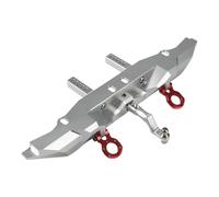QOAKSDY RC Teile Compatibile con TRX4 per Defender per Bronco Paraurti Posteriore in Lega di Alluminio CNC con Gancio di Traino 1/10 RC Crawler Car Upgrade Parts(Silver)