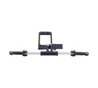 QOAKSDY RC Teile Compatibile con VP VS4-10 1/10 RC Crawler Auto Portale ASSE Bta Servo Mount per Scala Collegamento dello Sterzo Idraulico Kit di Aggiornamento Parti(Black)