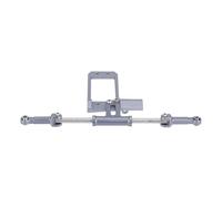 QOAKSDY RC Teile Compatibile con VP VS4-10 1/10 RC Crawler Auto Portale ASSE Bta Servo Mount per Scala Collegamento dello Sterzo Idraulico Kit di Aggiornamento Parti(Gray)