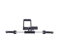 QOAKSDY RC Teile Compatibile con VP VS4-10 1/10 RC Crawler Car Portal ASSE Lega di Alluminio Bta Servo Mount per Scala Kit di Aggiornamento del Collegamento dello Sterzo Idraulico(Black)