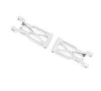 QOAKSDY RC Teile Compatibile con Wltoys 104001 1/10 RC Auto Parti di Aggiornamento Accessori 2 Pezzi Braccio di Sospensione Posteriore in Lega di Alluminio per Bracci Oscillanti(Silver)