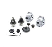 QOAKSDY RC Teile Compatibile con WLtoys 124007 124017 124019 144001 144010 144002 per RIaarIo XDKJ-001 XDKJ-006 AM-X12 1/14 1/12 RC Set di Montaggio in Metallo per Auto(Silver)