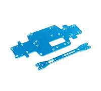 QOAKSDY RC Teile Compatibile con Wltoys 284161 284010 284131 K989 K979 K969 in Metallo per Piastra Inferiore del Telaio E Piastra del Secondo Piano 1/28 RC Parte di Aggiornamento per Auto(Blue)