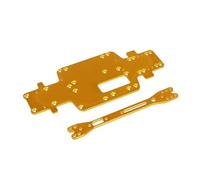 QOAKSDY RC Teile Compatibile con Wltoys 284161 284010 284131 K989 K979 K969 in Metallo per Piastra Inferiore del Telaio E Piastra del Secondo Piano 1/28 RC Parte di Aggiornamento per Auto(Yellow)
