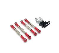 QOAKSDY RC Teile Compatibile con WPL C14 C24 B14 B24 per MN D90 D91 D96 99S per HengLong per FeiYu per JJRC RC Parti di Automobili Aggiornamento Tirante Regolabile in Metallo(Red)