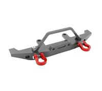 QOAKSDY RC Teile Compatibile con WPL C14 C24 C24-1 1/16 RC Auto Aggiornamenti Parti Accessori Paraurti Anteriore in Metallo con Gancio di Traino(Gray)
