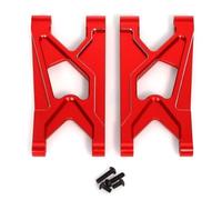 QOAKSDY RC Teile per ARRMA per Gorgon 4X2 2WD per Monster Truck 1/10 RC Parti di Aggiornamento Braccio Inferiore Posteriore in Lega di Alluminio(Red)