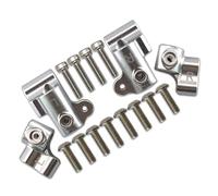 QOAKSDY RC Teile per ARRMA per Outcast per Notorious 6S per BLX 1/8 RC Auto Anteriore in Metallo Posteriore Corpo Post Mount Shell Colonna Fissa per Staffa Sedile(Silver)