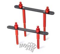 QOAKSDY RC Teile per Axial per SCX10 II 90046 90047 1/10 RC Crawler Parti di Automobili rc Cars Body Post Monti Metallo Anteriore E Posteriore Shell Colonna(Red,Rear And Front)
