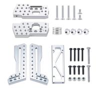 QOAKSDY RC Teile per Axial per Wraith 90018 1/10 RC Parti di Aggiornamento per Auto Lega di Alluminio Ammortizzatore Anteriore E Posteriore Supporto per Torri di Smorzamento(Silver,Rear And Front)