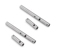 QOAKSDY RC Teile per Axial per Wraith 90018 RR10 90048 per Yeti 1/10 RC Crawler Parti di Automobili Assale in Metallo Tubo Boccola Manica/Posteriore CVD Asta Sterzo(2 Pair)