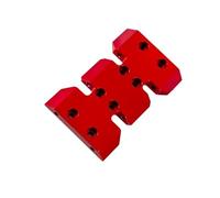 QOAKSDY RC Teile per Axial Scx10 Aggiornamenti Parti in Lega di Alluminio Centro di gravità Inferiore Piastra di Traslazione Skid Accessori per Auto RC(Red)