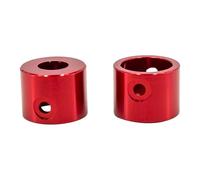 QOAKSDY RC Teile per Axial SCX10 PRO Parti di Aggiornamento 2 Pezzi Tappo Tubo Assale Posteriore in Lega di Alluminio Accessori Auto RC 1/10(Red)