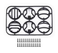 QOAKSDY RC Teile per Axial SCX6 AXI05000 per JLU 1/6 RC Auto per Buggy Parti Fari Griglia di Copertura in Plastica Luce Anteriore della Protezione della Protezione