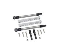 QOAKSDY RC Teile per LOSI per Lasernut U4 per Rock per Racer 1/10 RC Auto Barra Antirollio Posteriore in Alluminio E Tirante in Acciaio Set Barra Antirollio Posteriore(Silver)