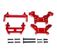 QOAKSDY RC Teile per MJX per Hyper per Go 16208 16209 H16 H16BM 1/16 RC Auto Parti di Aggiornamento Pilastri del Corpo Anteriore Posteriore Ammortizzatore Torre(Red)