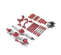 QOAKSDY RC Teile per MN D90 D91 D96 per MN98 99S 1/12 RC Parti di Automobili Aggiornamento in Metallo Kit Assale Anteriore E Posteriore Tirante Ammortizzatore(SilverBlack)