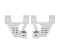 QOAKSDY RC Teile per RGT EX86100 1/10 RC Crawler Car Pezzo di Ricambio 2 Pezzi in Lega di Alluminio Staffa di Sospensione Anteriore/Posteriore Parti di Accessori di Ricambio(Silver)