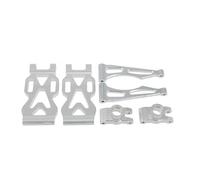 QOAKSDY RC Teile per SCY 16101 16102Pro 16103 Braccio di Sospensione in Lega di Alluminio Ruota per ASSE Posteriore Seat per Parti di Auto RC Seat(Silver)