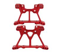 QOAKSDY RC Teile per Traxxas per Slash 4x4 4WD 1/10 rc Cars Ricambio Aggiornamento Parti Alluminio Metallo Anteriore Posteriore Ammortizzatore Torre Set 6838 6839(Red)