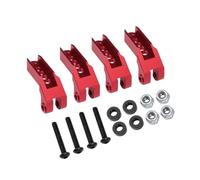 QOAKSDY RC Teile per TRX-4 per Defender per Bronco per Sport G500 1/10 RC Crawler Aggiornamento Anteriore in Metallo Ammortizzatore Posteriore Torri Regolabili Cerchi(Red)