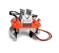 QOAKSDY RC Teile per TRX4 1/10 RC Crawler Accessori RC Auto Fst V8 Simulare Motore Cappa di Raffreddamento del Motore Ventole Kit Radiatore Copertura del Dissipatore di Calore(Orange)