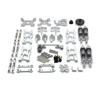 QOAKSDY RC Teile per WLtoys 124007 124017 124019 144001 144002 144010 per RIaarIo XDKJ-001 XDKJ-006 AM-X12 1/14 1/12 RC Auto Parti di Aggiornamento in Metallo(Silver)
