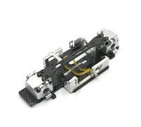 QOAKSDY RC Teile per WLtoys 284131 K979 K989 K999 1/28 rc Cars Metal Upgrade Gearbox, Modificato per Telaio Secondo Piano Sterzo per Sedile(Silver)