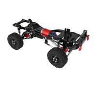 QOAKSDY RC Teile per WPL C14 C24 1/16 rc Cars Telaio Assemblato in Metallo per Telaio Assale Cambio Tirante Set Parti Accessori Completo Aggiornamento(Black)
