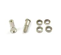 QOAKSDY RC Teile per Wpl D12 1/10 Rc Truck Car Parts 5MM Adattatore Esagonale per Mozzo Ruota Anteriore in Metallo con Cuscinetto Accessori di Aggiornamento(Silver)