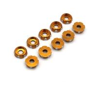 QOAKSDY RC Teile Vite a Testa Tonda con Guarnizione M3 in Lega di Alluminio per Auto con Telecomando 1/10 per Accessori di aggiornamento per rondella(Yellow)