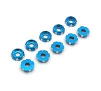 QOAKSDY RC Teile Vite a Testa Tonda con Guarnizione M3 in Lega di Alluminio per Auto con Telecomando 1/10 per Accessori di aggiornamento per rondella(Blue)