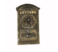 QOBNN Cassetta Postale, Cassette delle Lettere, Cassette Postali Esterne Cassetta delle Lettere A Forma di Fiore per Casa Fissata al Muro per La Decorazione Esterna del Giardino (Color : Bronze)