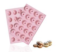 Qobobo 2 stampi da forno in silicone per gugelhupf piccoli con rivestimento antiaderente Savarin forma 29 x 19,5 x 2,2 cm
