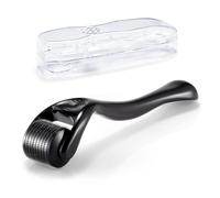 Qobobo Derma-Roller 0,5 mm - Rullo per barba - Per la crescita della barba, cicatrici, microneedling - Per la crescita di capelli, viso e barba - Per uomini e donne