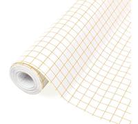 Qobobo Pellicola di Trasferimento per Vinile Adesivo 30,5 x 500 cm Carta Transfer Trasparente con Griglia di Allineamento Arancia per Silhouette Cameo