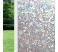 Qobobo Pellicola per Vetri Finestre Pellicola Opaca Privacy 44.5 x 200 cm Pellicola Statici Autoadesivi Pellicola Anti UV Vetrofanie per Vetri Mezzaluna