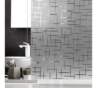 Qobobo Pellicola per Vetri Finestre Pellicola Opaca Privacy 44.5 x 200 cm Pellicola Statici Autoadesivi Pellicola Anti UV Vetrofanie per Vetri Croce