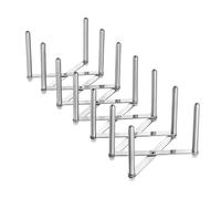Qobobo Porta-coperchio regolabile da cucina per fino a 6 coperchi, supporto per piatti, tagliere in acciaio inox, coperchio per pentole, coperchio per pentole, organizer per cassetto