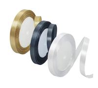 QOCUILC Rotoli Nastro Satinato Raso 3 Pezzi, Nastro Satinato 10mm x 22m, Nastro Raso per Regali, Bomboniere e Decorazioni, Nastro Matrimonio, Nastro per Pacchi Eleganti