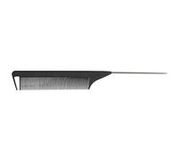 Qoekacy 1 Pz Hot Moda Nero Dente Sottile Pettine Plastica E Metallo Pin Anti-Statico Capelli Stile Ratto Coda Pettine 220 X 28 X 4 Mm Capelli Styling Strumenti di Bellezza