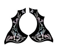 Qoekacy 2 Pezzi Series Chitarra Pickguard Anti-Graffio Piastra di Protezione Autoaderente Pick Sticker per Parti di Chitarra Acustica