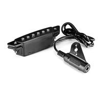 Qoekacy -85 Nero 6 Fori Suono Foro Pick-Up Con Attivo Potenza Cinghia Pin Fine Jack Per Chitarra Acustica