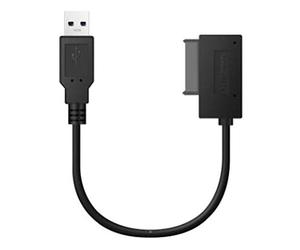 Qoekacy Adattatore USB PC 6P + 7P CD DVD Rom SATA a USB 2.0 Convertitore Slimline Sata 13 Pin Cavo lettore per PC portatile